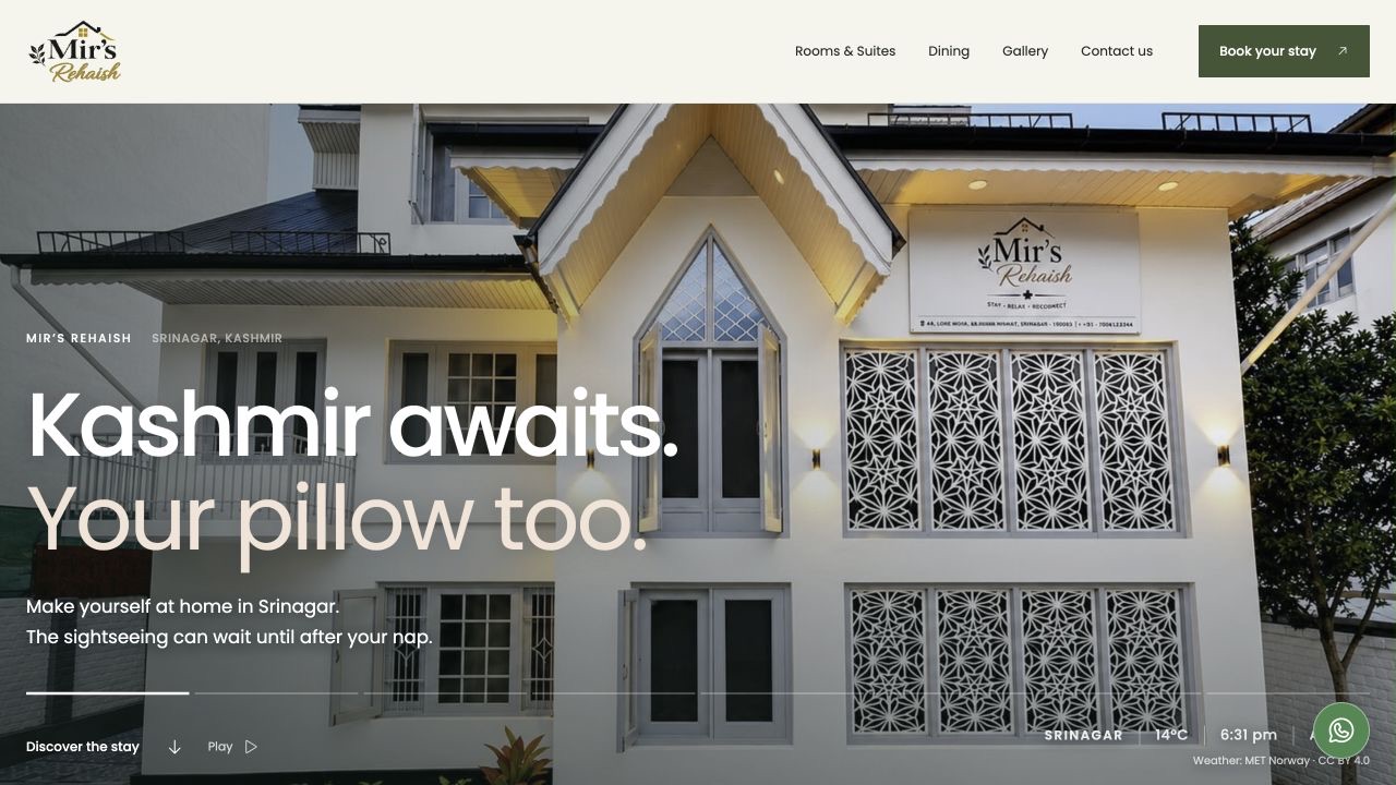 Mir’s Rehaish website homepage
